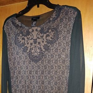 ❤ Vintage Sheer Designed Front Blouse Express